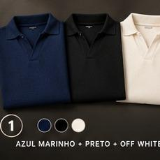 Kit 1: Azul-marinho + Preto + Off-white