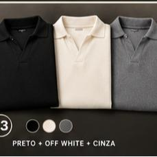 Kit 13: Preto + Off-white + Cinza