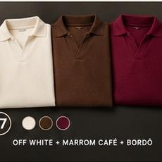 Kit 17: Off-white + Marrom café + Bordô
