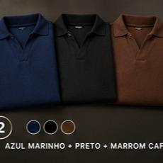 Kit 2: Azul-marinho + Preto + Marrom café