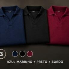 Kit 3: Azul-marinho + Preto + Bordô