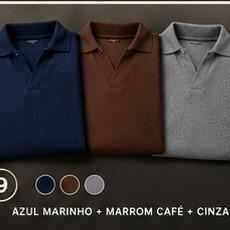 Kit 9: Azul-marinho + Marrom café + Cinza