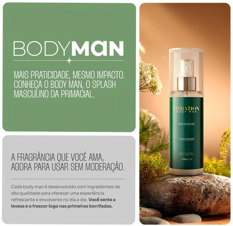 Body Splash Masculino Vibration 200ml by Primacial